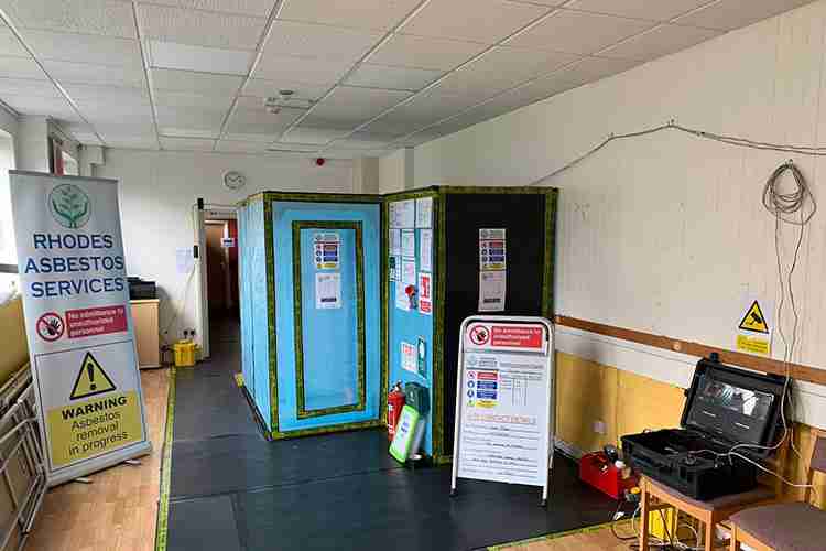 Controlled asbestos enclosure work