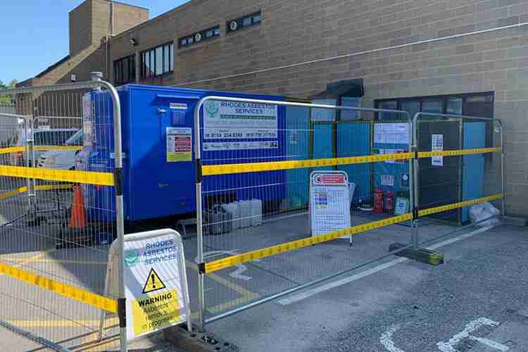 Rhodes asbestos removal site